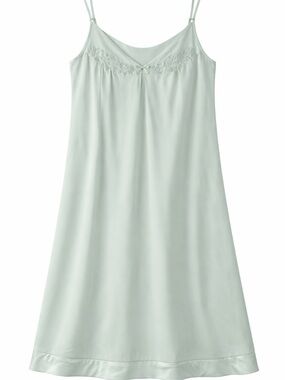 Delicate Lace-Trim Slip in Mint